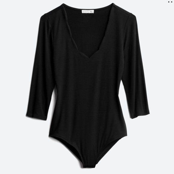 Nine Britton Amy Scalloped Neckline Bodysuit - Picture 1 of 5
